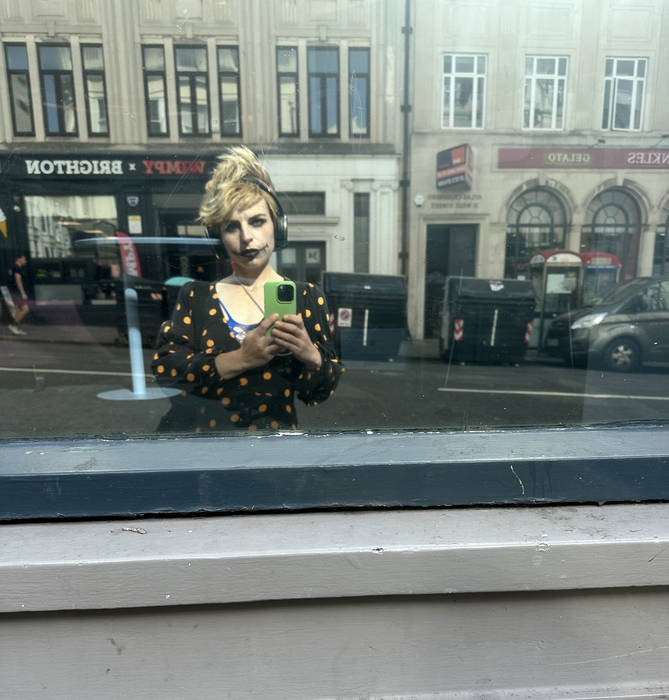 The Lily Robinsons - Brighton window reflection